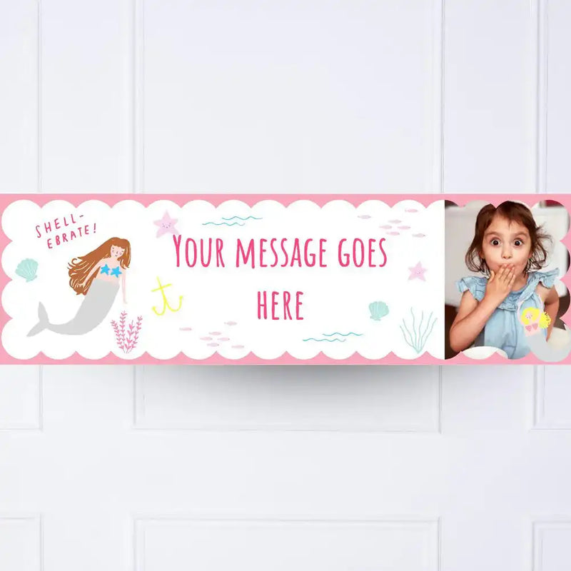 Let's Be Mermaids Personalised Party Banner Yes Personalised Banner