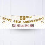50th Golden Anniversary Personalised Party Banner