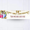 50th Golden Anniversary Personalised Party Banner Yes Personalised Banner
