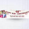 40th Ruby Anniversary Personalised Party Banner Yes None Personalised Banner