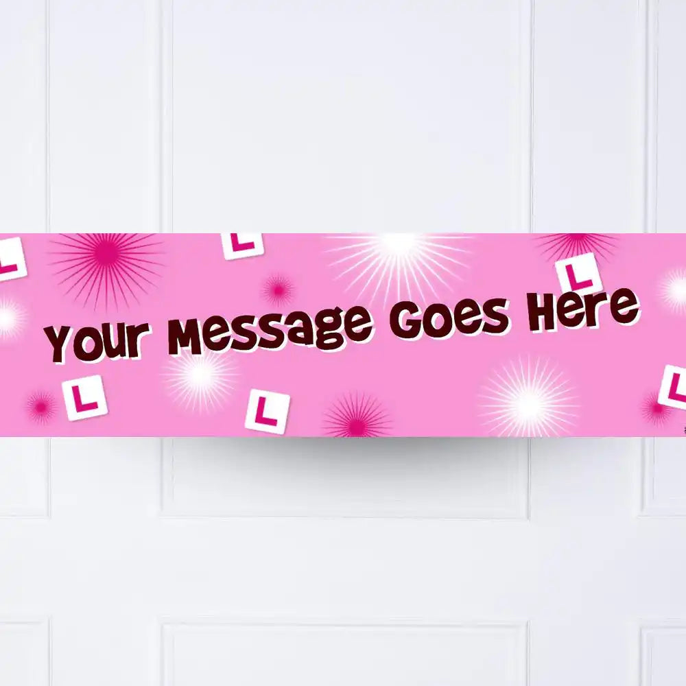 L Plates Party Personalised Party Banner No Personalised Banner