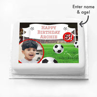 Personalised Photo Cake - Football Goal Personalised Cake