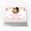 Personalised Photo Cake - Pink Bunting Personalised Cake