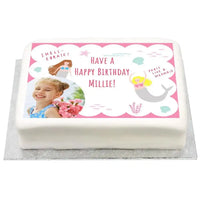 Personalised Photo Cake - Let's Be Mermaids Yes Personalised Cake