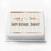 Personalised Photo Cake - Rose Gold Floral Personalised Cake