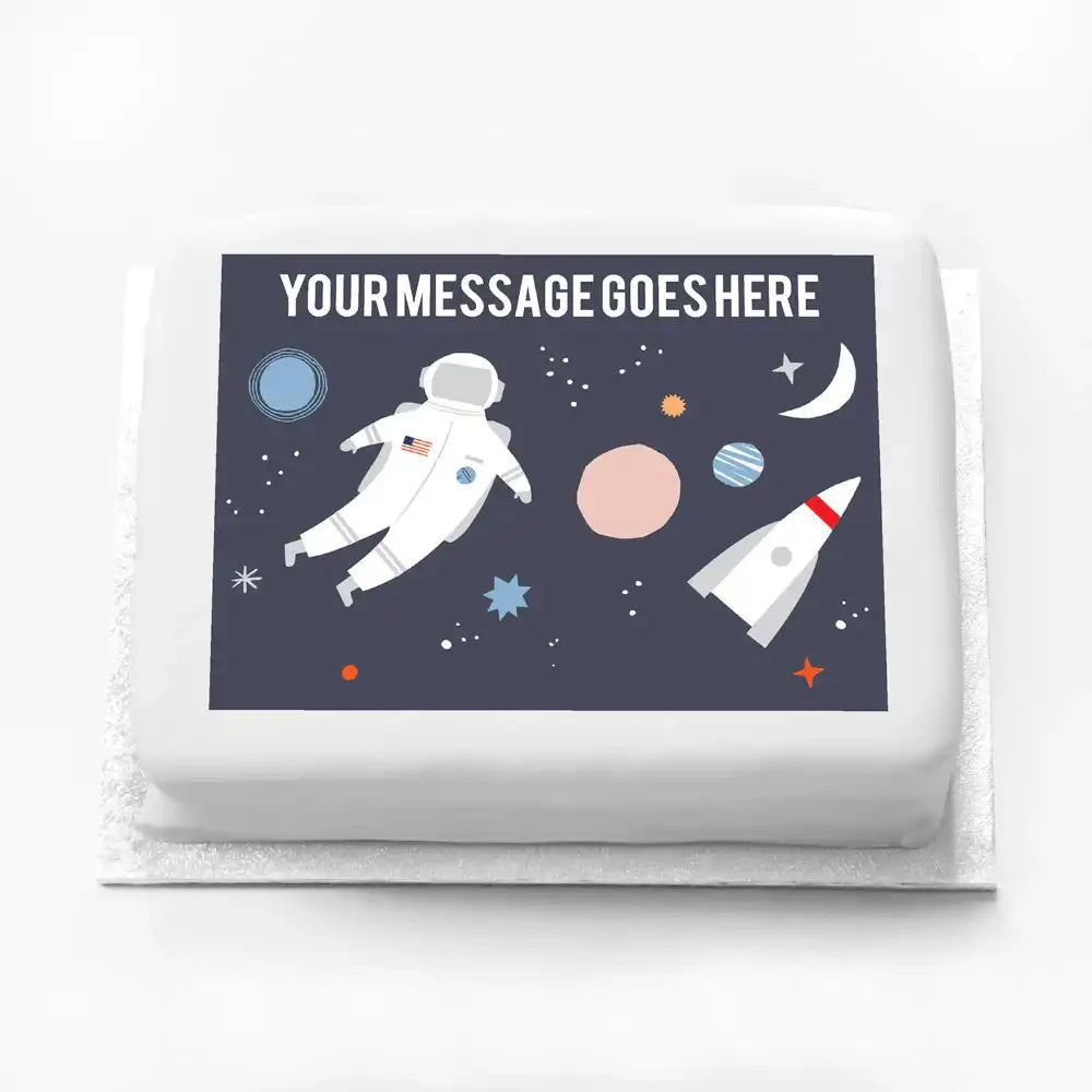 Personalised Photo Cake - To The Moon Message Only Personalised Cake