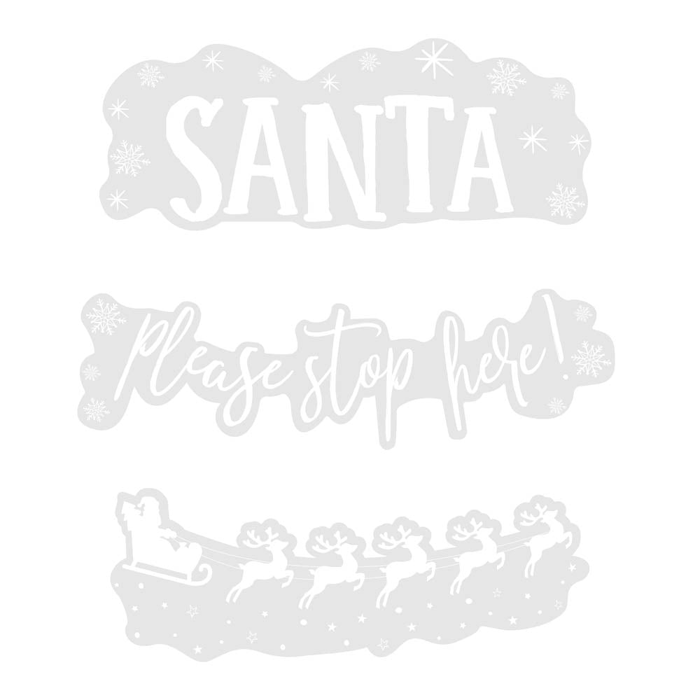 Santa Stop Here Window Sticker Christmas 2024