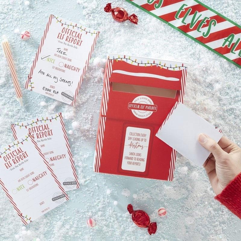 Christmas Behaviour Letter Cards And Post Box