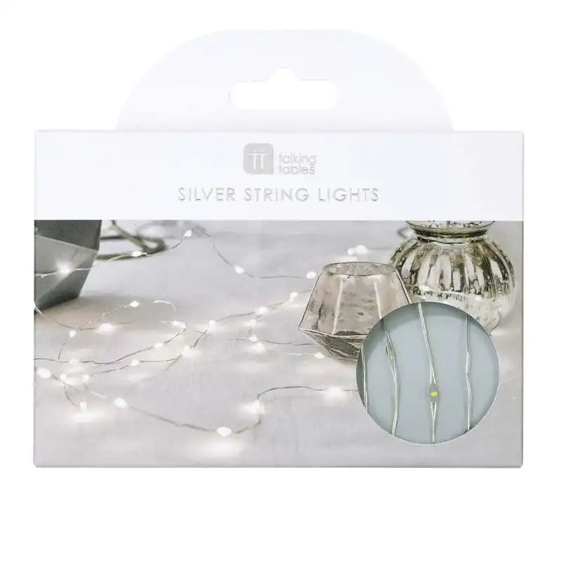 Silver LED String Lights (3m) General Party