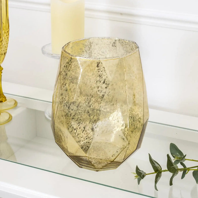 Lustre Tea Light Holder Gold Party Pieces