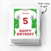 Personalised Photo Cake - Football Red Shirt Message Only Personalised Cake