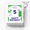 Personalised Photo Cake - Football Blue Shirt Photo & Message Personalised Cake
