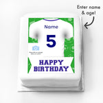 Personalised Photo Cake - Football Blue Shirt