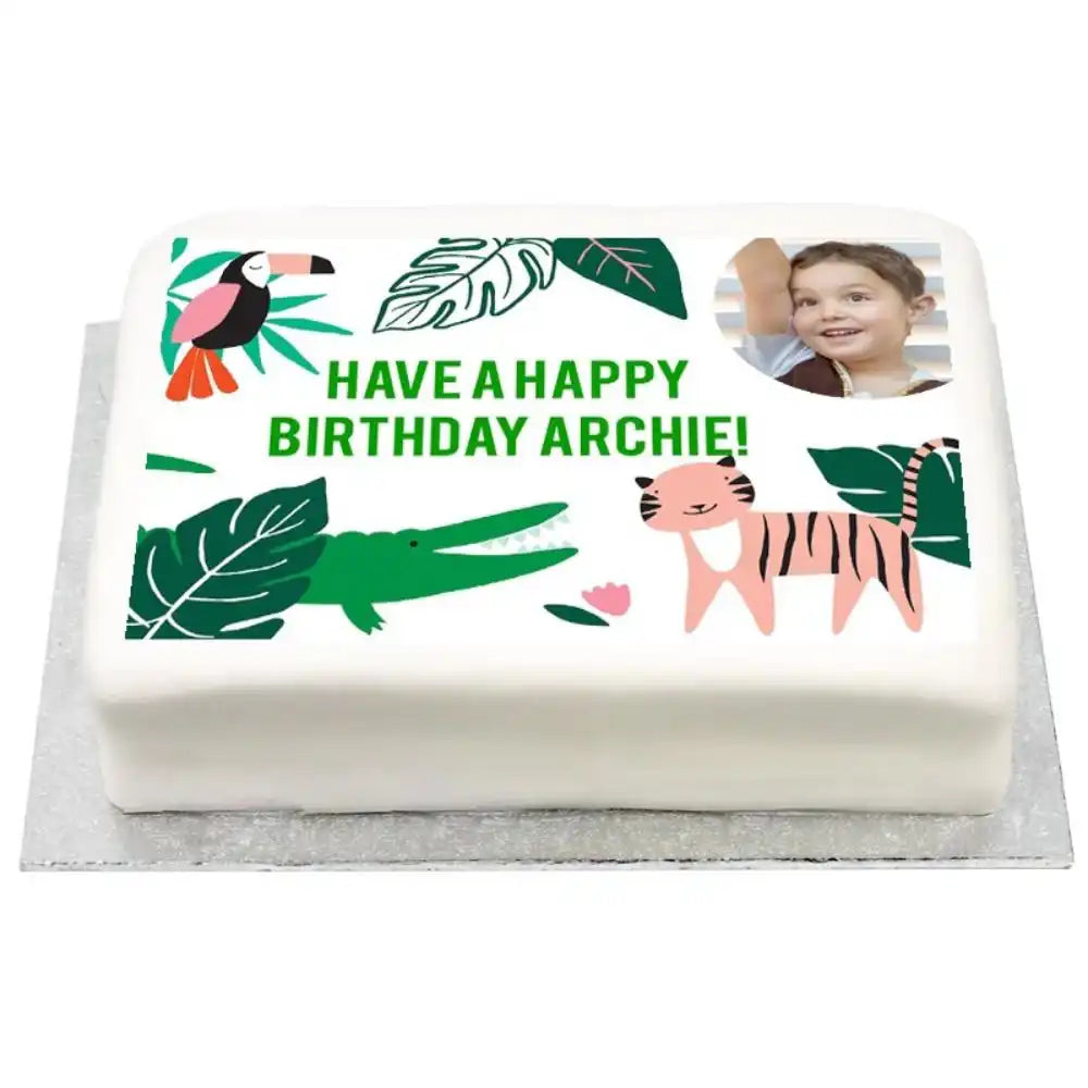 Personalised Photo Cake - Go Wild Yes Personalised Cake