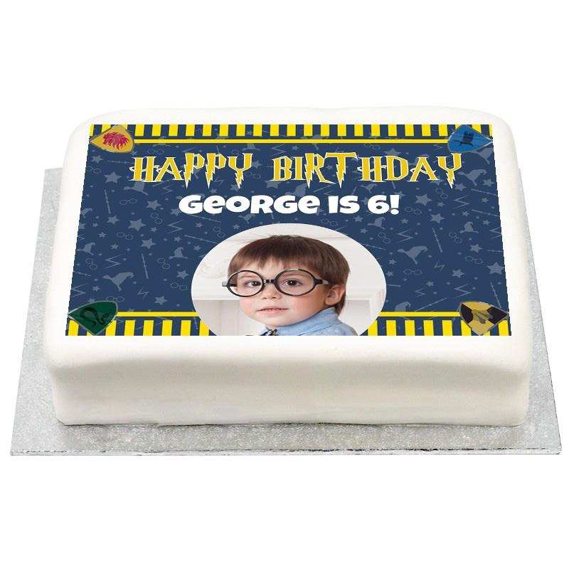 Personalised Photo Cake - Wizard Magic Yes Personalised Cake