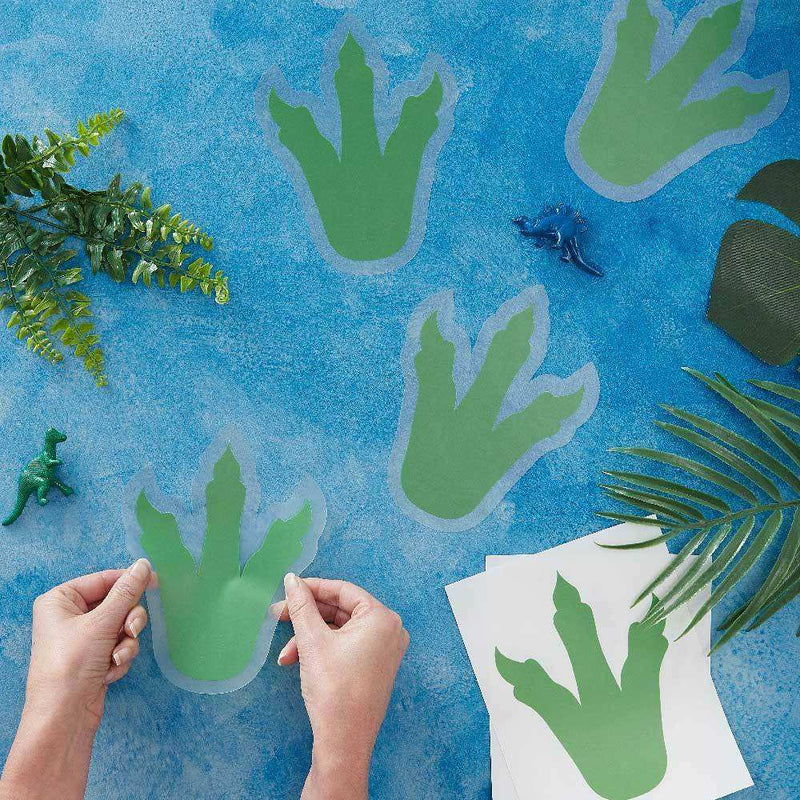 Roarsome Dinosaur Footprint Stickers (x6) Kids Party