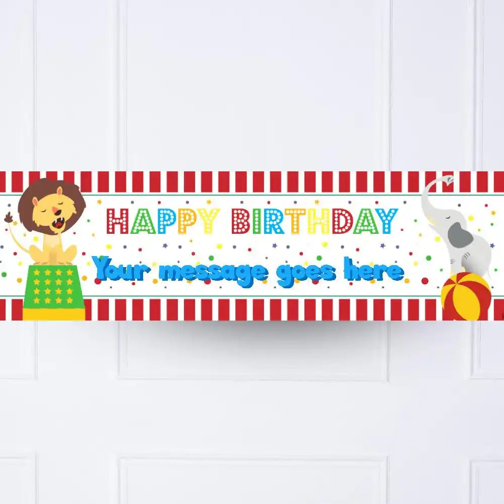 Circus Carnival Personalised Party Banner No Personalised Banner