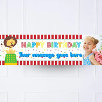 Circus Carnival Personalised Party Banner Yes Personalised Banner