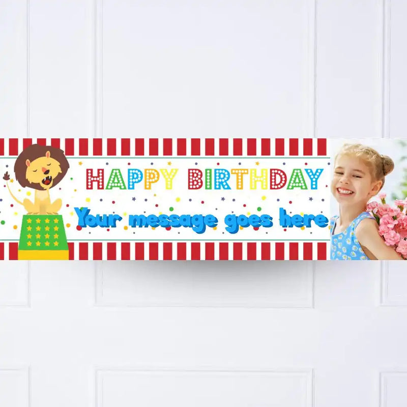 Circus Carnival Personalised Party Banner Yes Personalised Banner