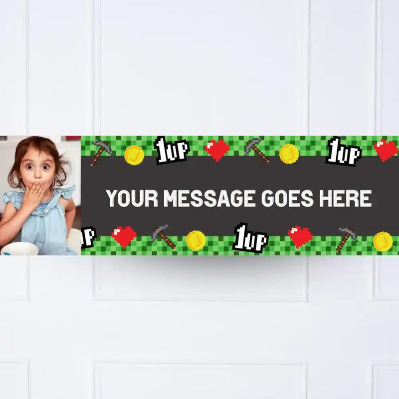 Gaming Party Personalised Party Banner Yes Personalised Banner