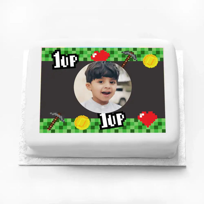 Personalised Photo Cake - Gaming Party Yes Personalised Cake