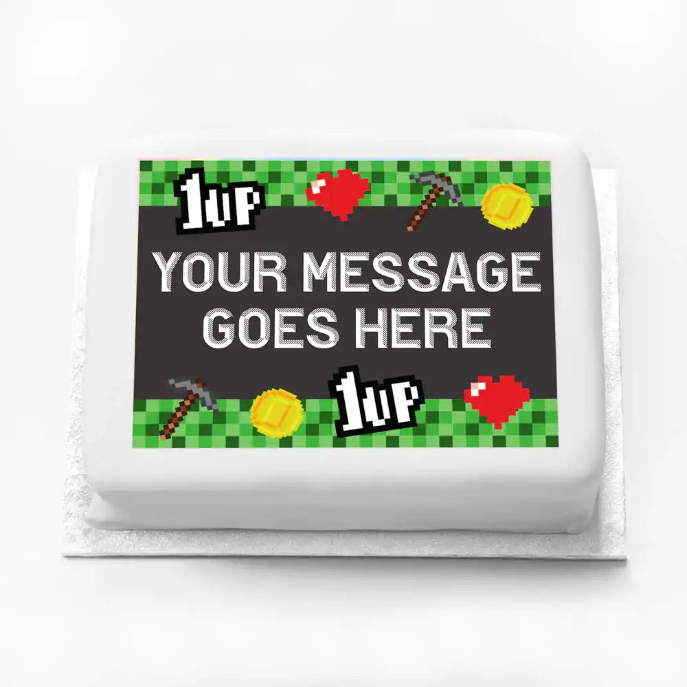 Personalised Photo Cake - Gaming Party No Personalised Cake