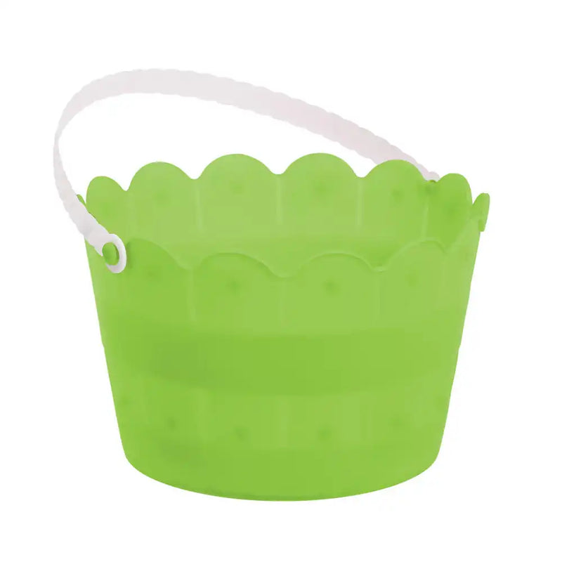 Scalloped Bucket - Green Easter