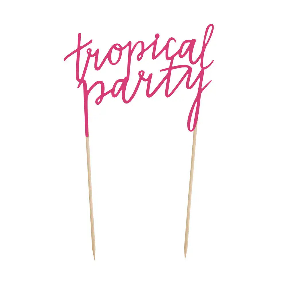 Aloha Tropical Party Cake Topper Summer