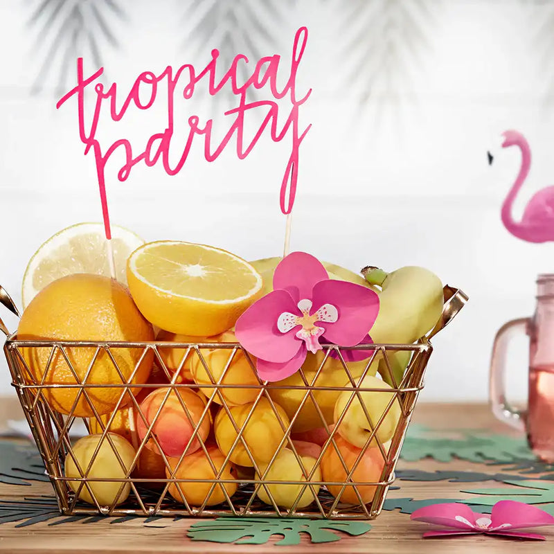 Aloha Tropical Party Cake Topper Summer