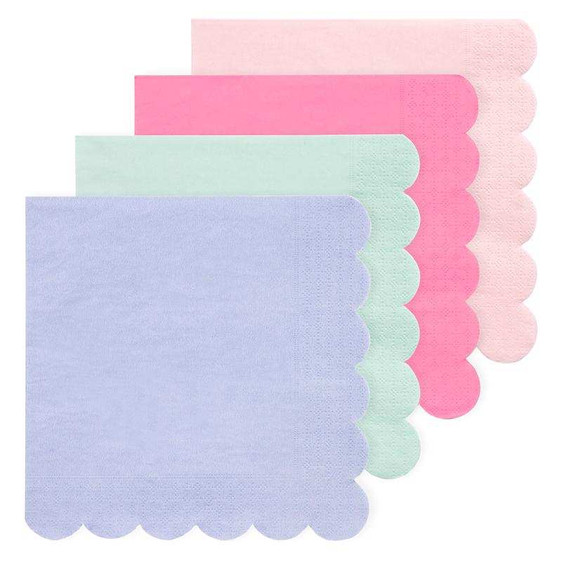 Multicolor Scalloped Edge Party Napkins (x20) General Party