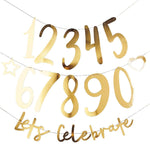 Create Your Own Birthday Banner - Gold