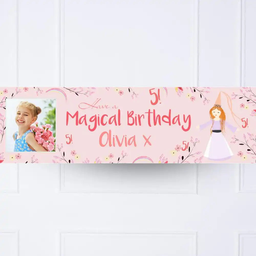 Princess Magic Personalised Party Banner Yes Personalised Banner
