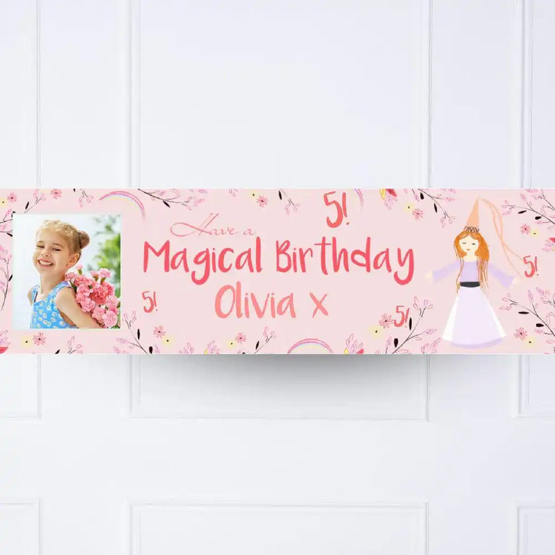 Princess Magic Personalised Party Banner Yes Personalised Banner