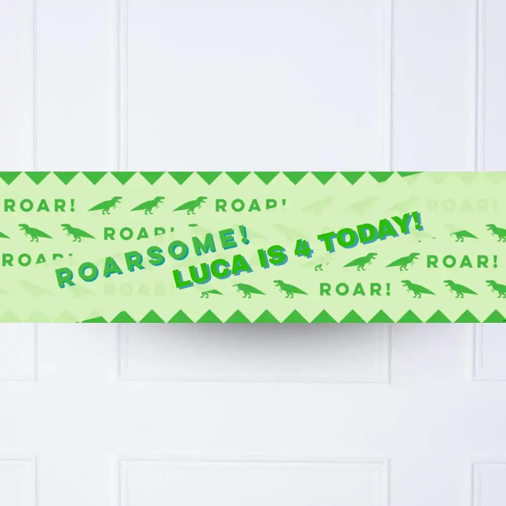 Let's Roar Personalised Party Banner No Personalised Banner