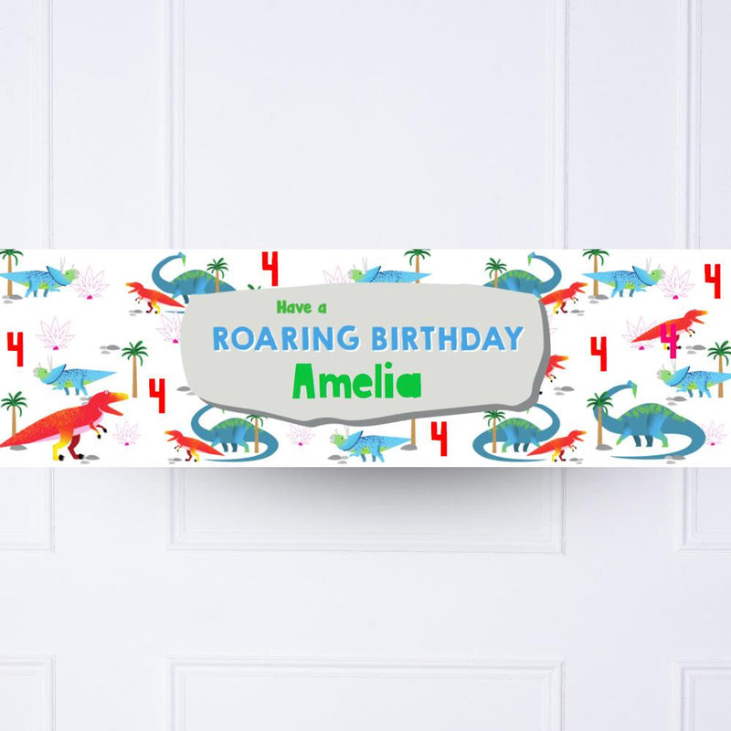 Party Dino Personalised Birthday Banner