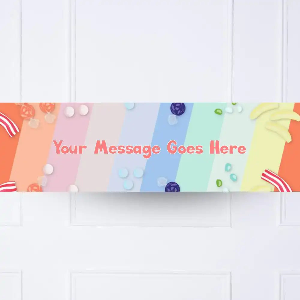 Colour Wheel Personalised Party Banner No Personalised Banner