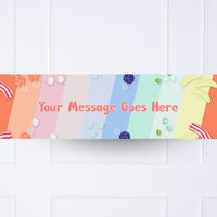 Colour Wheel Personalised Party Banner No Personalised Banner