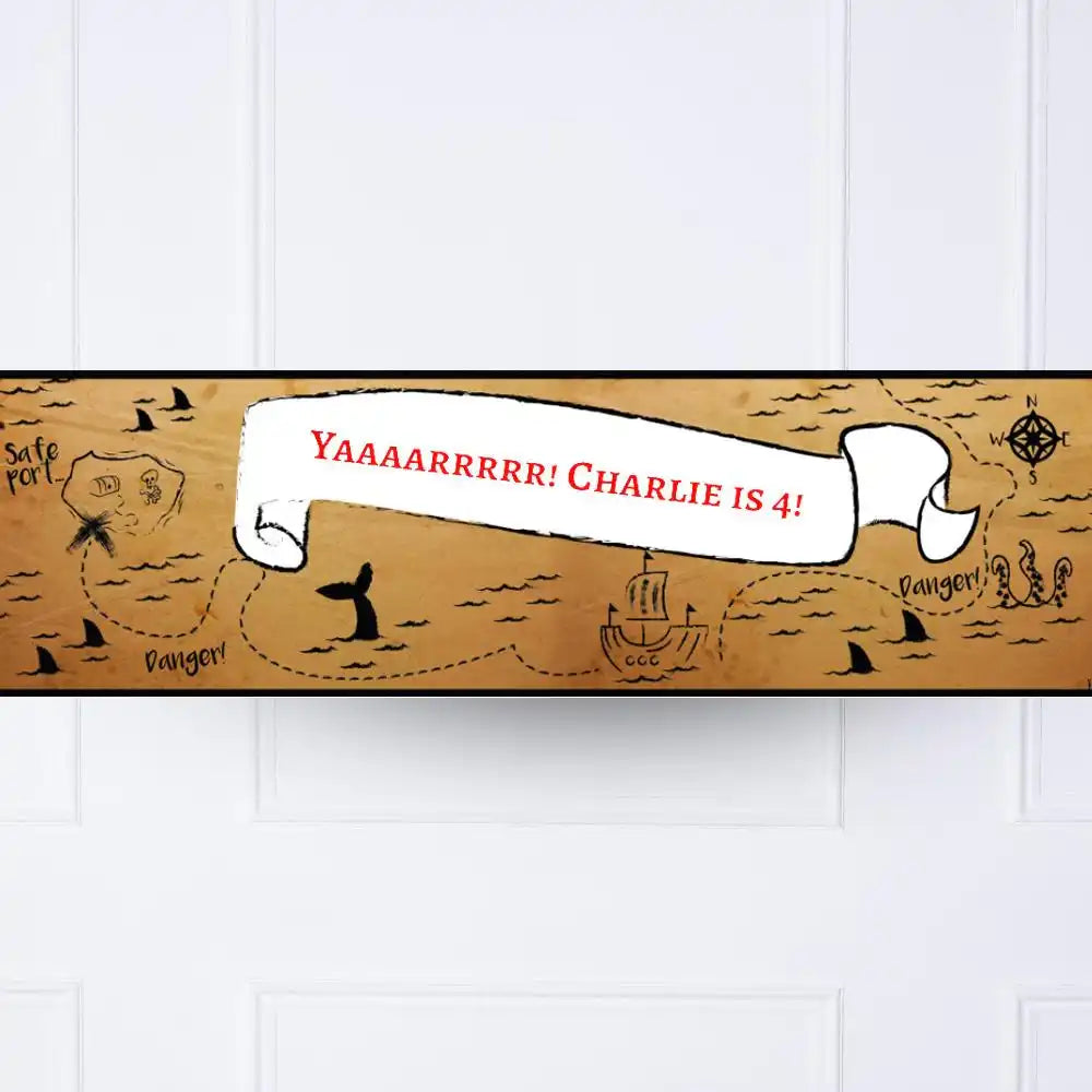 Pirate Party Personalised Party Banner No Personalised Banner