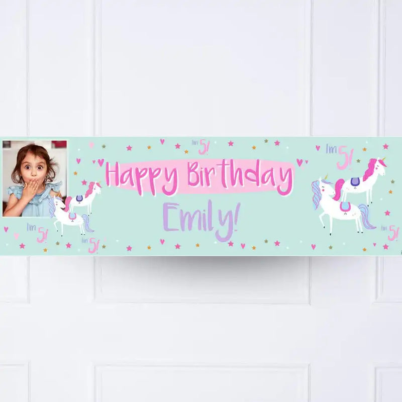 Unicorn Party Personalised Party Banner Yes Personalised Banner