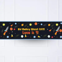 Space Blast Personalised Party Banner No No Personalised Banner
