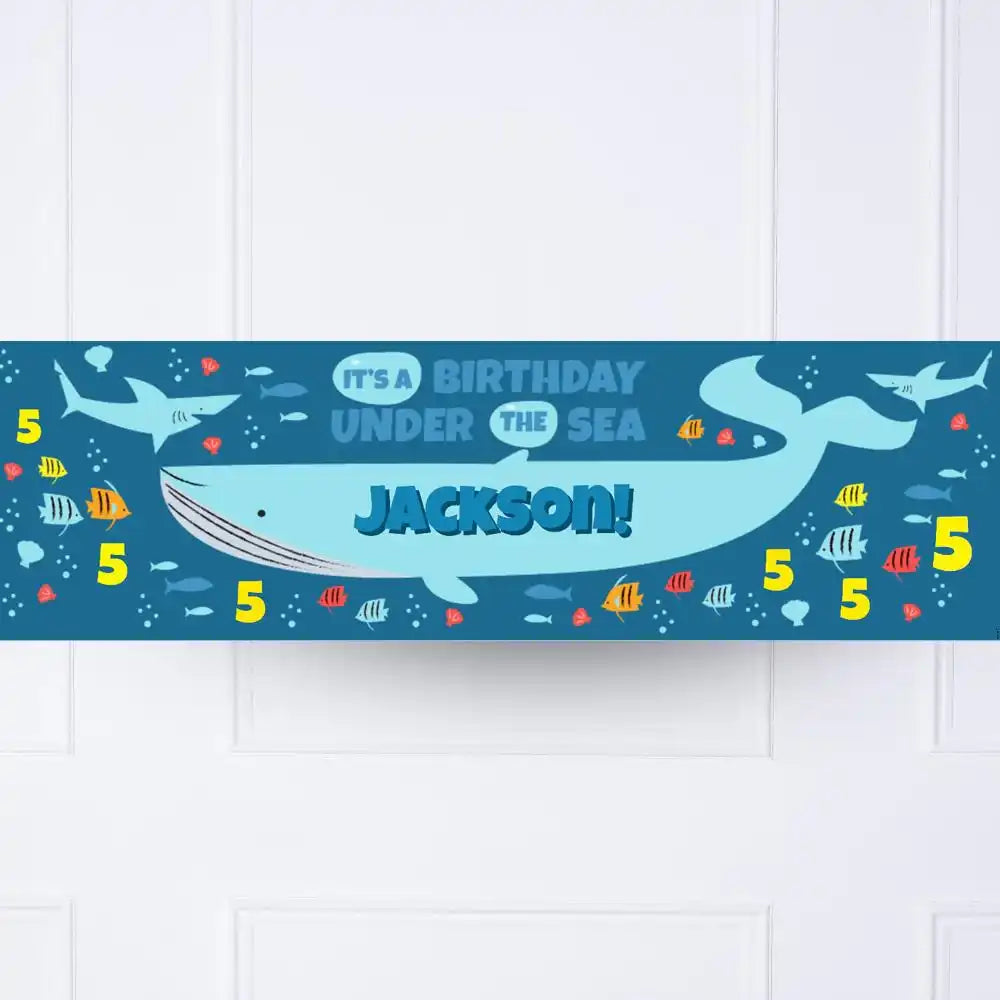 Under The Sea Personalised Party Banner No Personalised Banner
