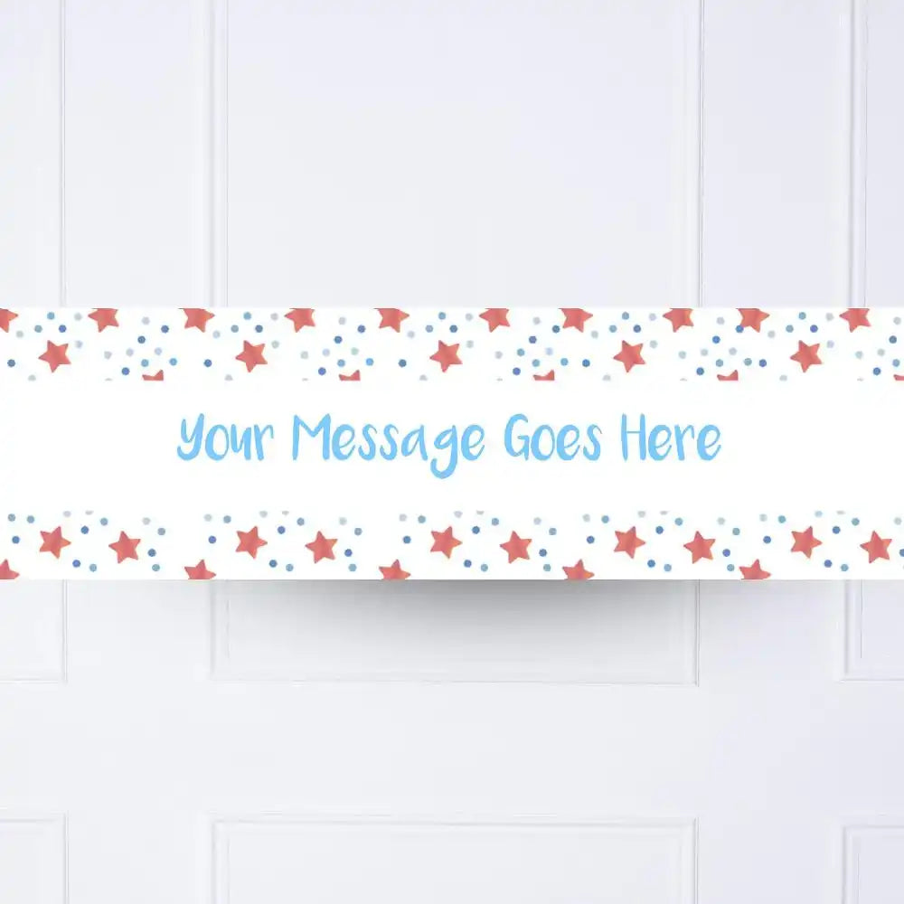 Blue Twinkle Personalised Party Banner No Personalised Banner