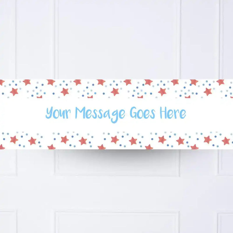 Blue Twinkle Personalised Party Banner No Personalised Banner
