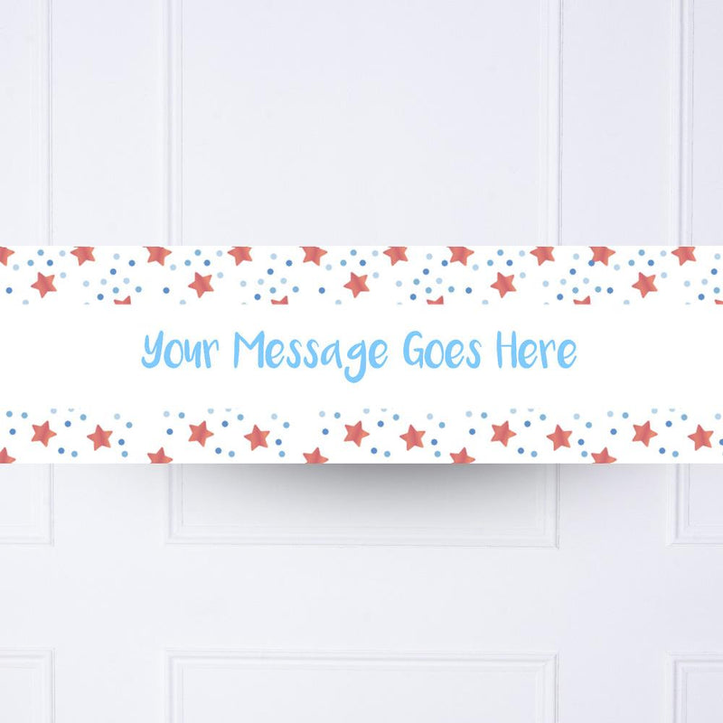 Blue Twinkle Personalised Party Banner