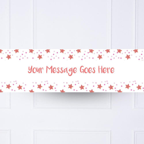 Pink Twinkle Personalised Party Banner