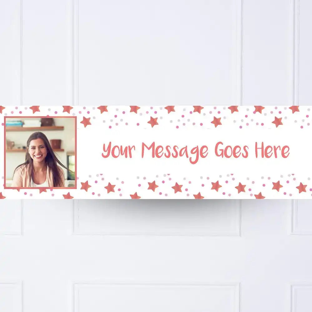 Pink Twinkle Personalised Party Banner Yes Personalised Banner