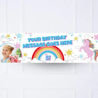 Unicorn Magic Personalised Party Banner Yes Personalised Banner