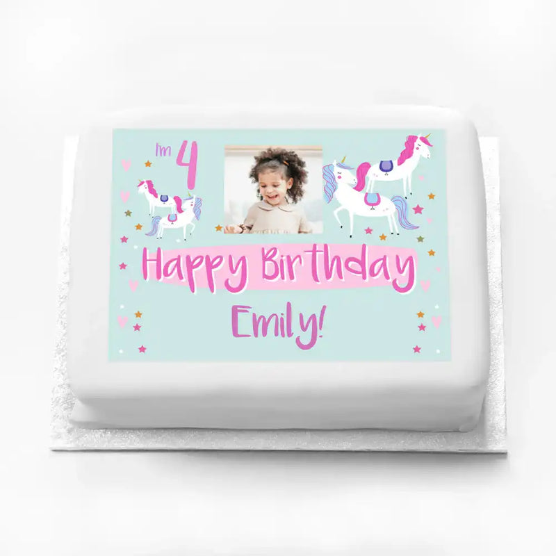 Personalised Photo Cake - Unicorn Party Personalised Cake