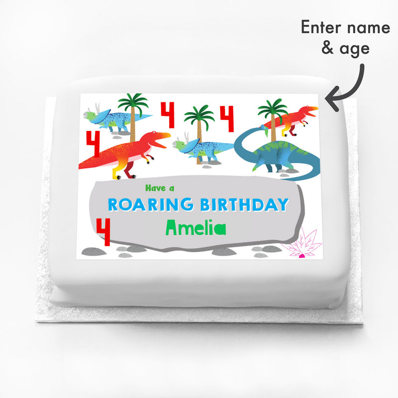 Personalised Photo Cake - Party Dino