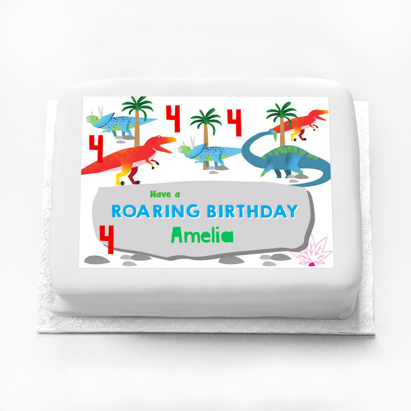 Personalised Photo Cake - Party Dino